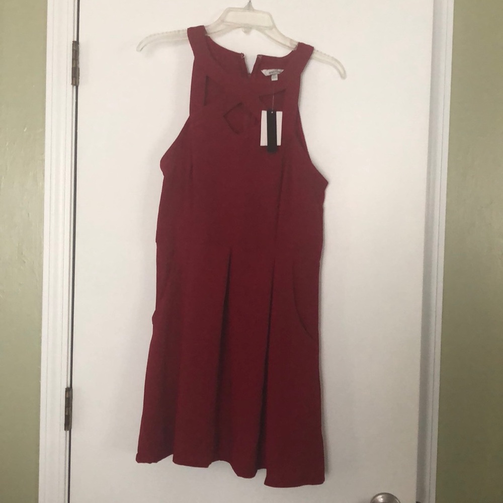 Speechless Crisscross Cutout Flare Dress